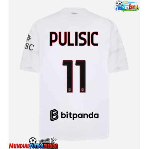 Camiseta AC Milan Christian Pulisic #11 Segunda Equipación Replica 2026-27 mangas cortas